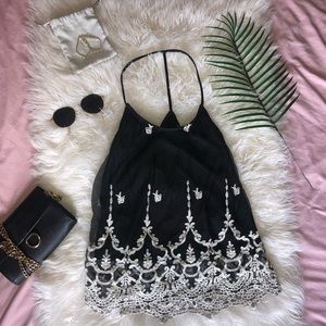 Lacey black Love culture blouse